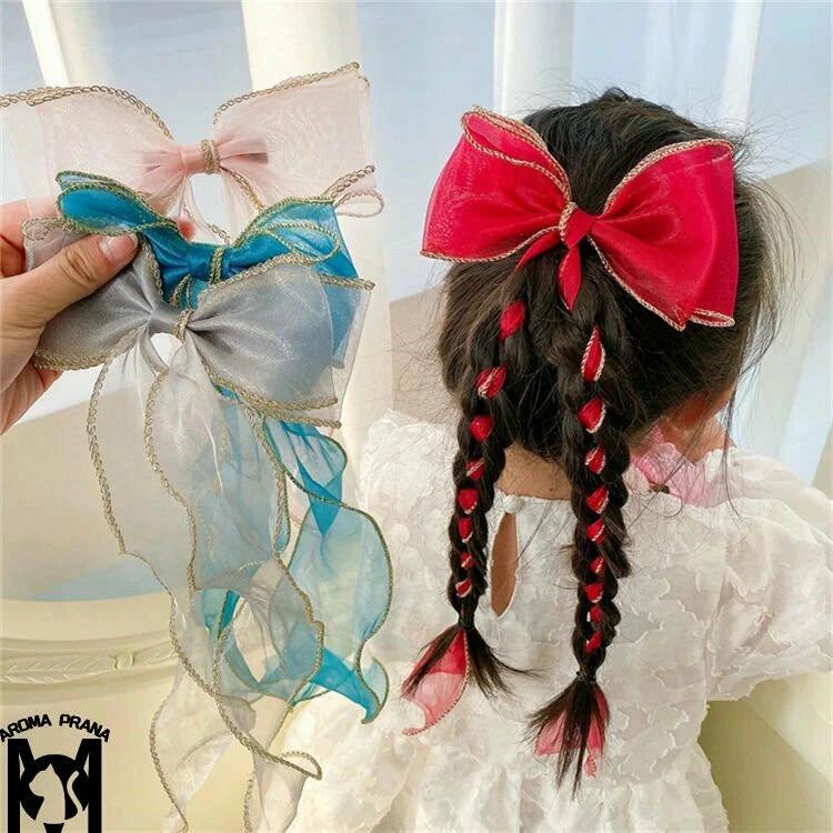 【2枚セット】キッズ ヘアピン 姫系 可愛い 蝶結び 日常 リボン ベビー 子供子 ベ...
