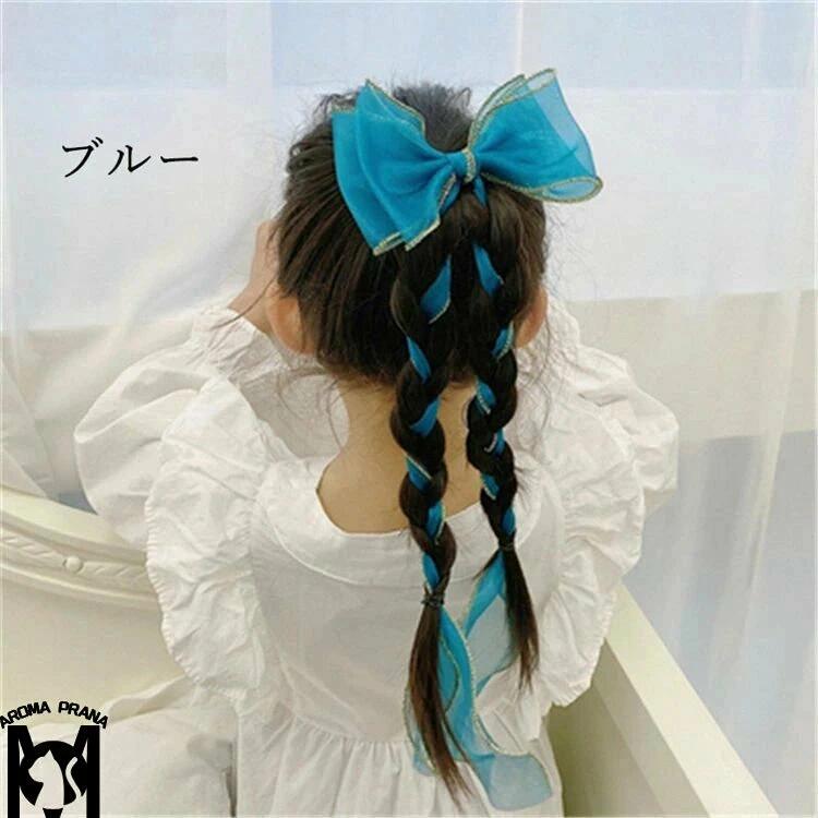 【2枚セット】キッズ ヘアピン 姫系 可愛い 蝶結び 日常 リボン ベビー 子供子 ベ...