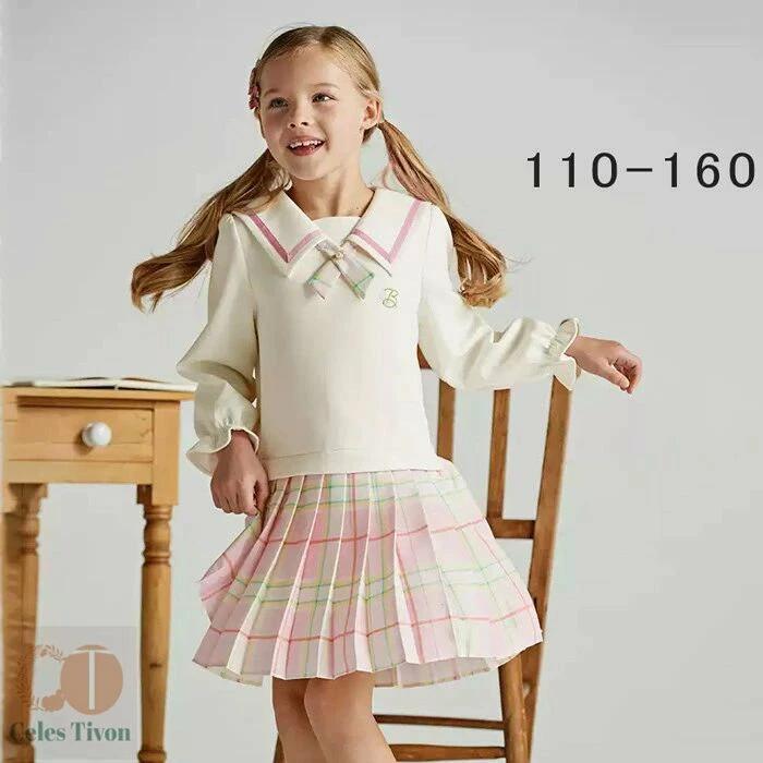 Top & Bottom Sets - 入学式 卒業式 制服 セーラー服 女の子 スーツ セット 小学生 中学生 高校生 JK ジュニア 中学 受験 大きいサイズ ゆったりサイズ 卒服 入園祝い ギフト 卒園式 七五三 お受験 発表会 普段着 日常着 コスプレ 衣装 ピンク 110 120 130 140 150 160