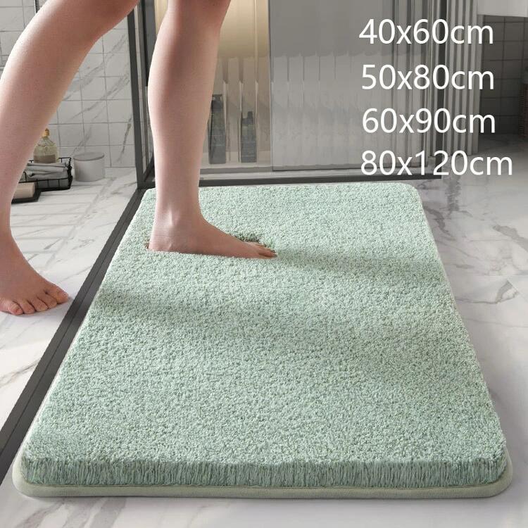 Mats - 浴室マット 洗える マット玄関マット 滑 お風呂 40*60cm 50*80cm 速乾 60*90cmマイクロファイバー トイレマット 足ふきマット