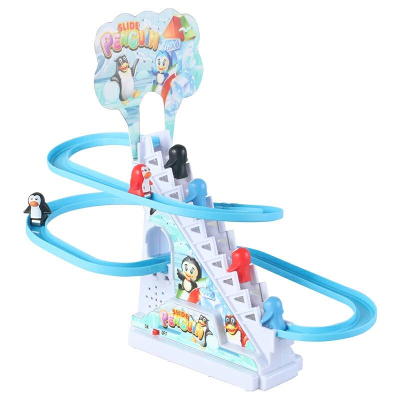 Rakuten - LEDライトが点滅するおもちゃ 電気 3歳以上 教育用の子供のおもちゃ 電気音楽ペンギンの階段登りのおもちゃ ペンギン 鉄道の