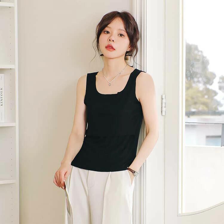 マタニティタンクトップ 授乳用 タンクトップ 授乳インナー 授乳タンクトップ 授乳...