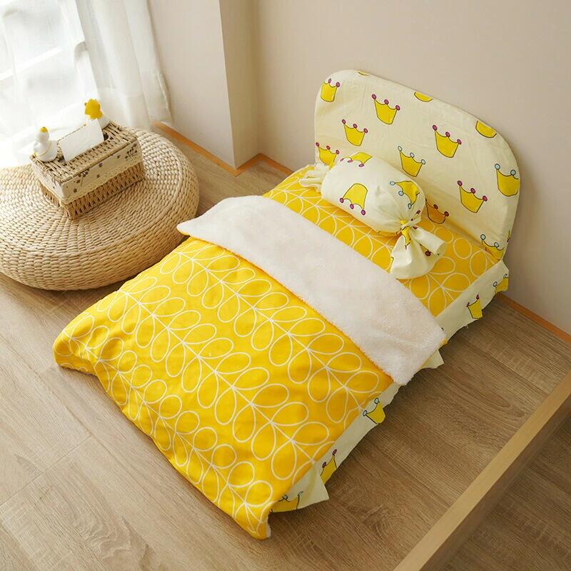 ペットベッド 布団 春秋冬 枕 ベッド マルチカバー ペット用品 洗える 洗濯可 プリ...