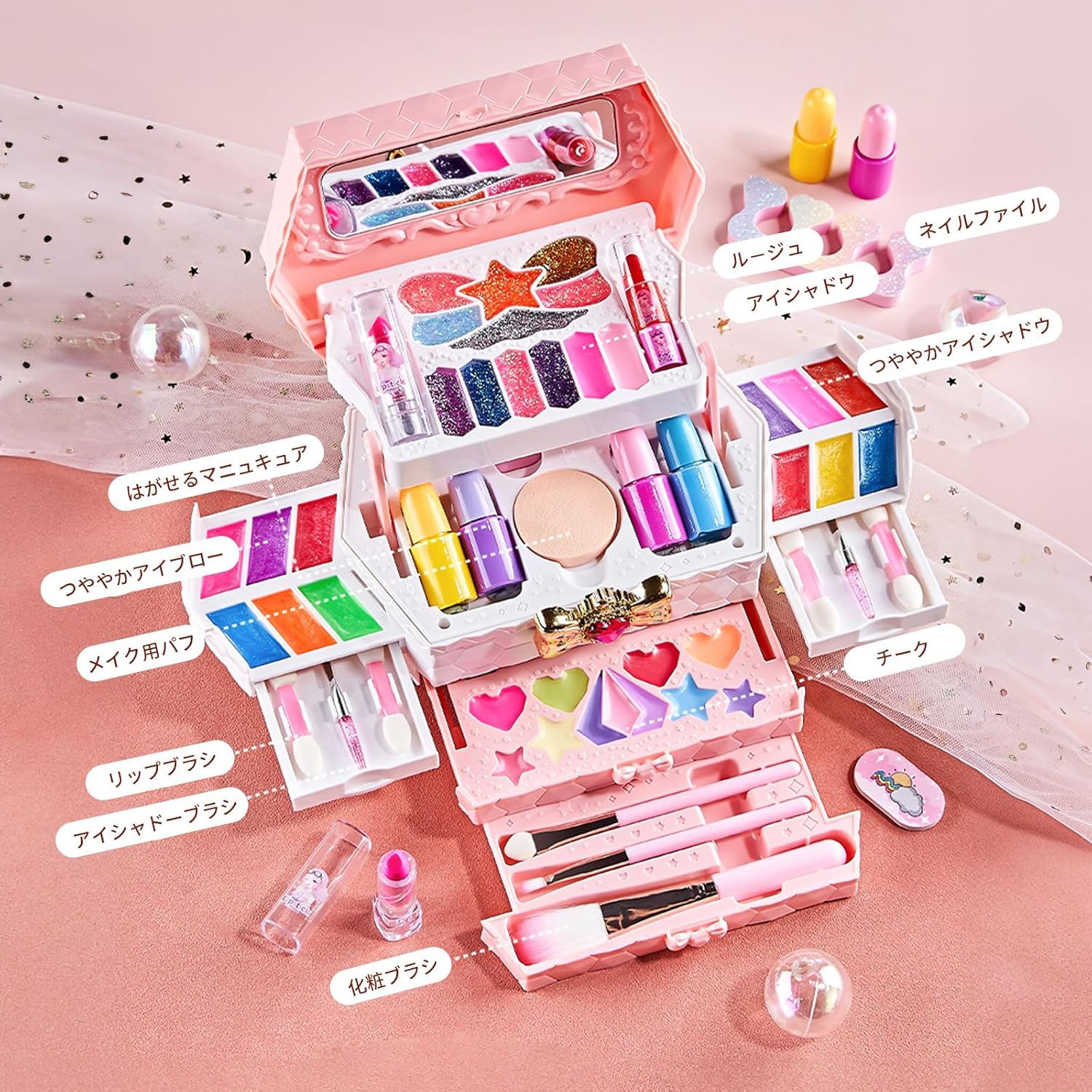 Grace Selectの4 メイクおもちゃ 3 小学生 おもちゃ メイクセット キッズコスメ 6 プリンセス 7 水で落ちる 8 女の子 女の子誕生日プ 9 10歳 5｜アングル2