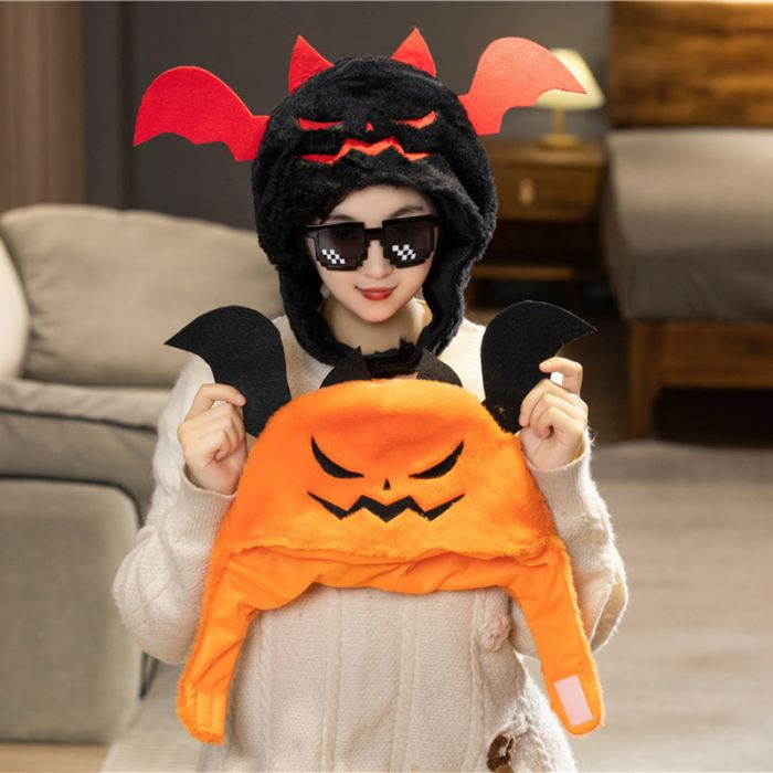 Grace Selectのハロウィン 仮装 かぶりもの 被り物 かぼちゃ カボチャ 悪魔 コスプレ 着ぐるみ キャップ 可愛い おもしろグッズ 暖かい 防寒対策 パンプキン ぱんぷきん 気軽に使える ハロウィン 仮装 コスチューム 学園祭 文化祭 ハロウィン 仮装 イベント｜アングル2