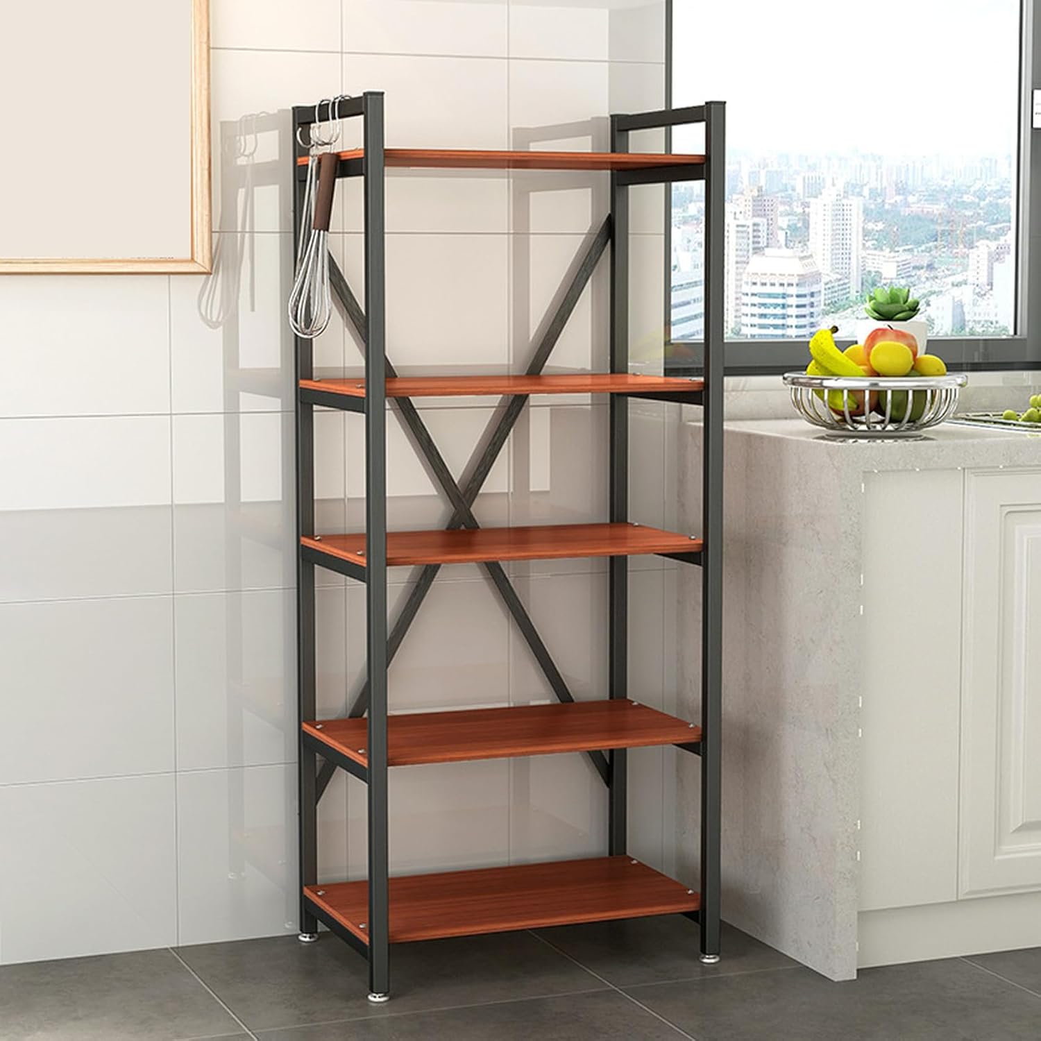 Cupboards, Kitchen Boards - スチールラック キッチン隙間収納 すき間収納 収納ラック レンジ台ラック キッチンラック 洗濯機ラック オープンラック レンジラック 4段 デザイン8 レンジ台 電子レンジラック 大型レンジ対応キッチ