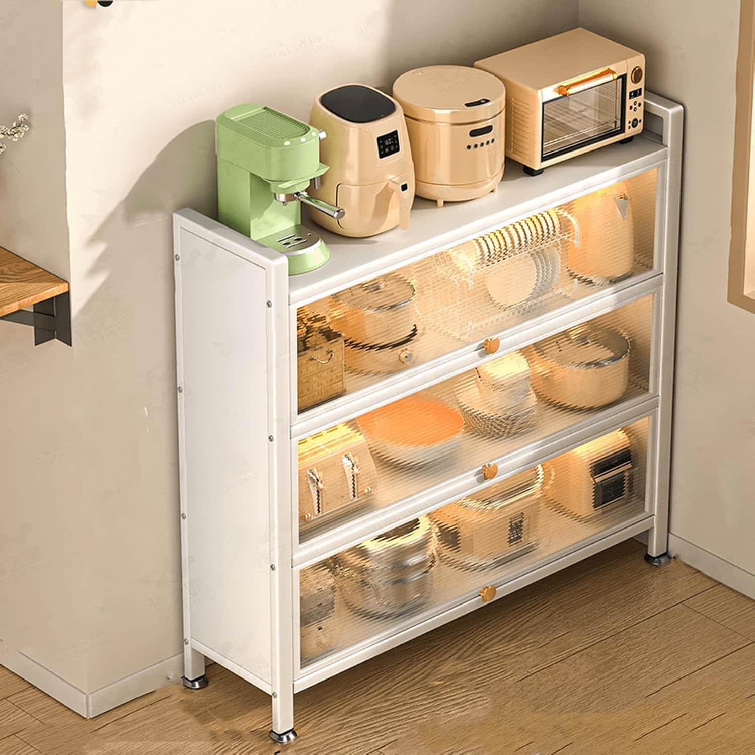 食器棚 レンジ台 組立品 ロータイプ ホワイト 幅60cm 幅80cm 80*26*89 大型レンジ対応 フリップドア キッチンカウンター 背面化粧仕上げ 間仕切り かわいい おしゃれ 北欧 新生活