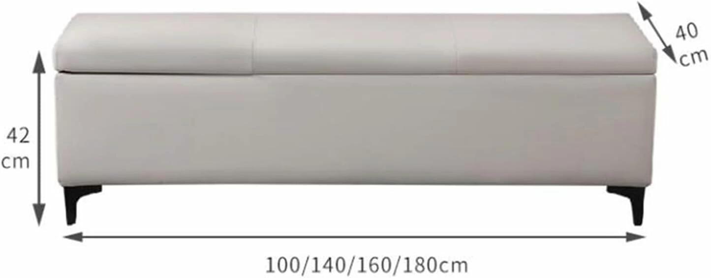 玄関ベンチ 収納ベンチ 収納ボックス 60*40*43 収納スツール オットマン フットレスト PU 足置き 踏み台 腰掛け 大容量収納 玄関収納収納スツール ファブリック チェアー 合皮 レザー タ [2]