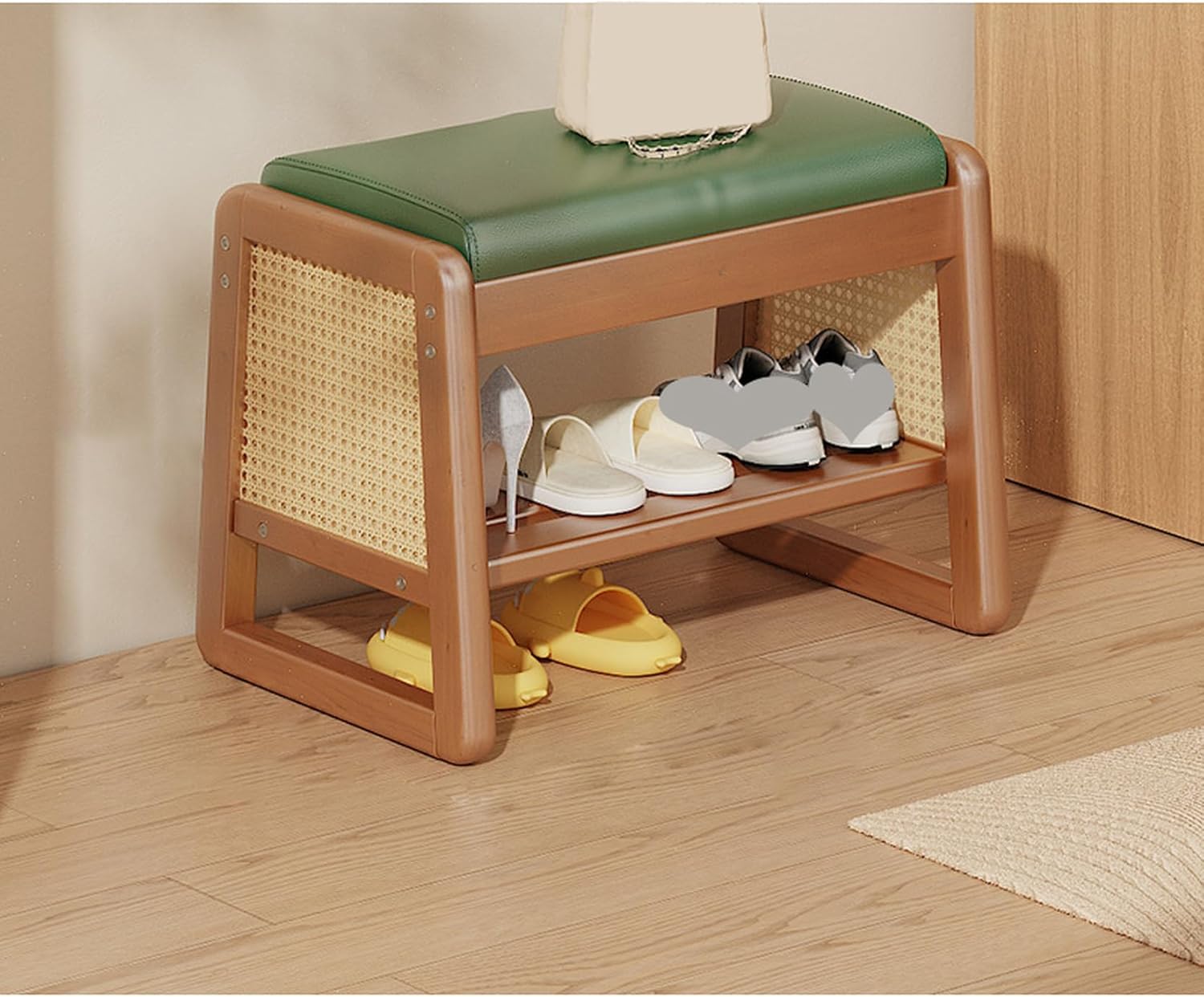 Slippers Racks - シューズラック シューズラック 省スペース 玄関 70*35*40 収納 スニーカー 収納 ホールシューズラック家具 座面付きシューズラック 玄関下駄箱 靴履き替えスツール 下駄箱 大容量 空間を活用