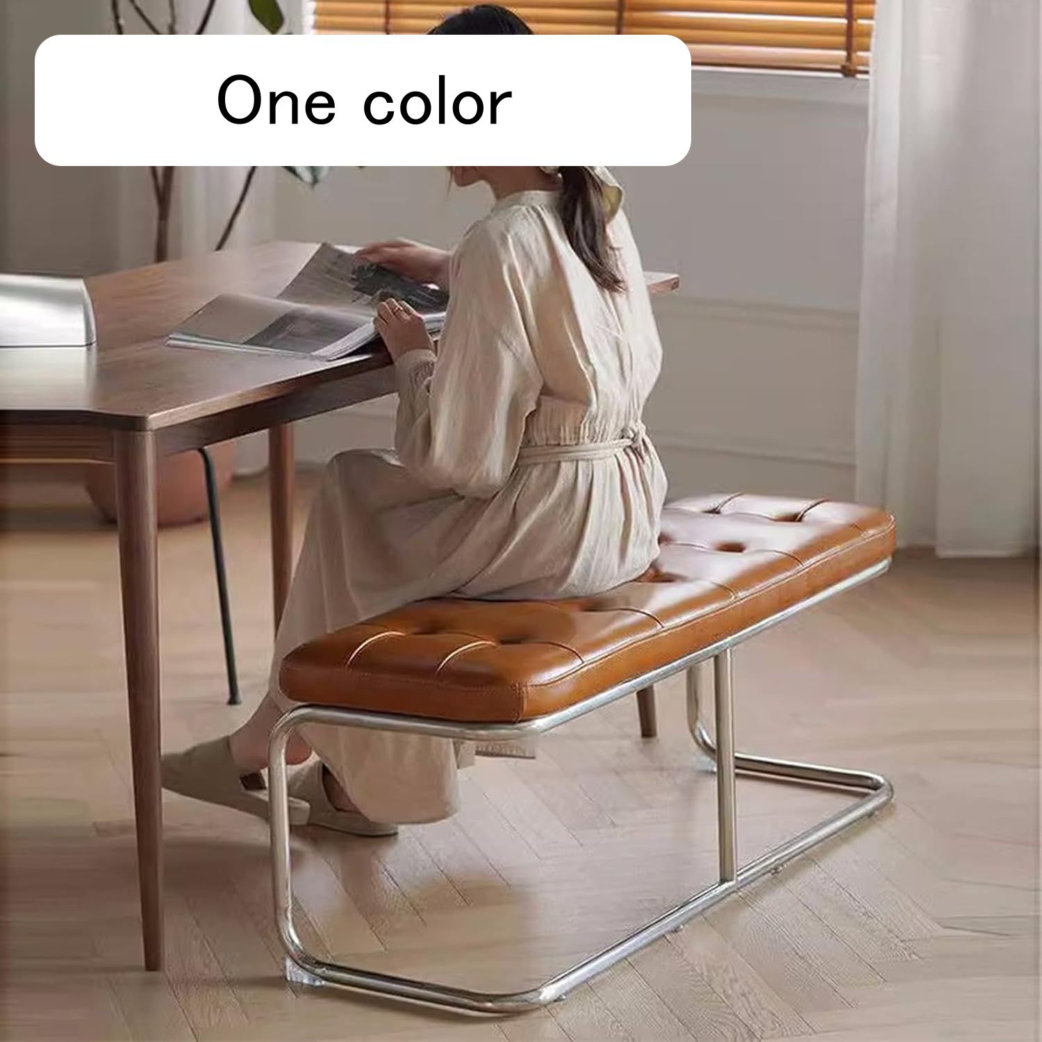 ダイニングベンチ 単品 100cm ベンチ 2人 2人掛 長椅子 食卓用 80*35*45 ダイニング シンプル モダン レザー クッション 食卓用ベンチ 食卓ベンチ 長椅子 食卓 チェア チェアー [3]