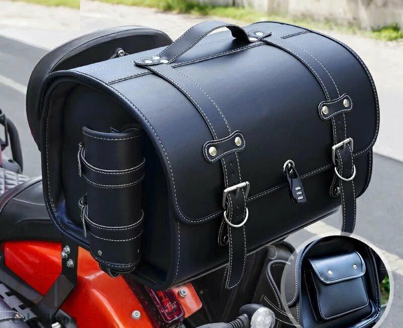 バイクケース 大容量33L スクーター スクーター電動車 レトロなテールバッグです 取り付けが簡単