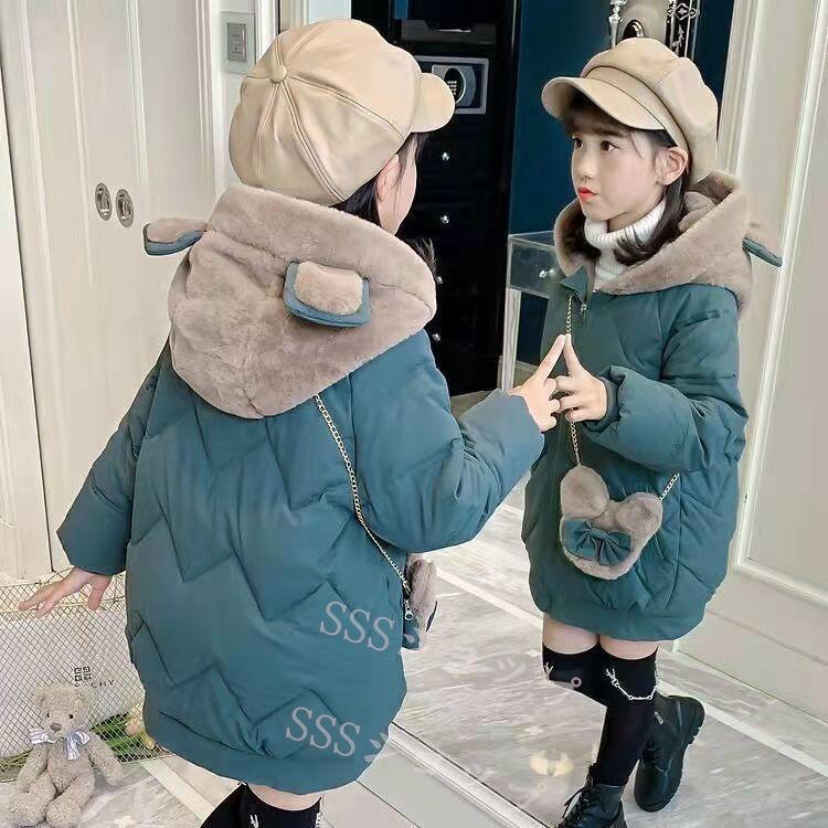 Coat - 子供服 キッズコート 裏起毛 子供ジャケット 子供コート ボアコート 子供 中綿コート ロングコート フード付き 中綿ジャケット 冬用 アウターコート 防寒コート 女の子コート 厚手 キッズ服 ジュニア ガールズ 秋冬アウター 通園 通学 入学式 入園式 卒業式