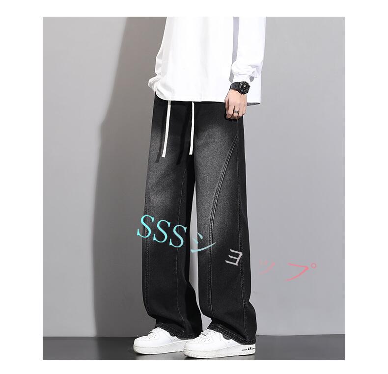 デニムパンツ メンズジーンズ ビッグシルエット ジーンズ ワイドパンツ メンズ ワ...