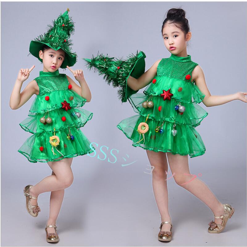 Rakuten - サンタ コスプレ 衣装 キッズ 子供 クリスマス コスチューム ワンピース 女の子 チュール スパンコール 100cm 110cm 120cm 130cm 140cm 150cm 160cm 帽子付きサ