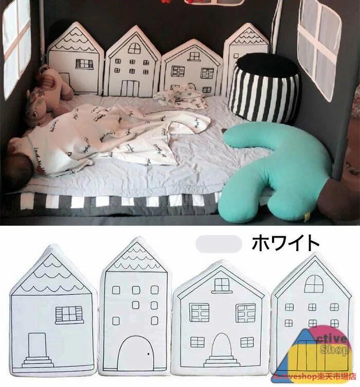 ウォールクッション コーナーガード ベビーベッドガード ベビーガード 柵カバー 赤...