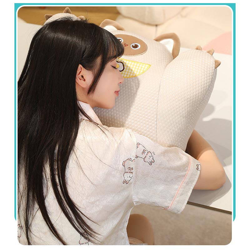 Grace Selectのふわもち アニマル 背もたれ クッション 50×45cm うさぎ 怪獣 ネコ 腰当てクッション 大きめ 可愛い 韓国風 癒しクッション ソファクッション ベッドクッション｜アングル3