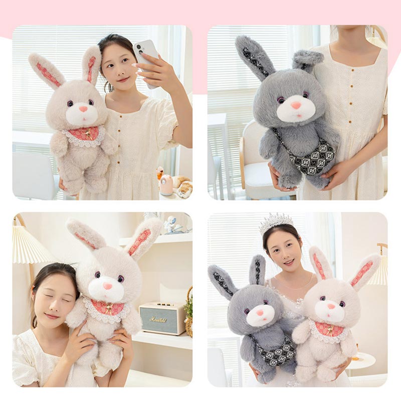 Grace Selectのぬいぐるみ ウサギ うさぎ 兎 ふわふわ かわいい ウサギのぬいぐるみ 抱き枕 キッズ おもちゃ 出産祝 子供 お誕生日 贈り物 プレゼント ギフト 25cm 35cm 45cm｜アングル3