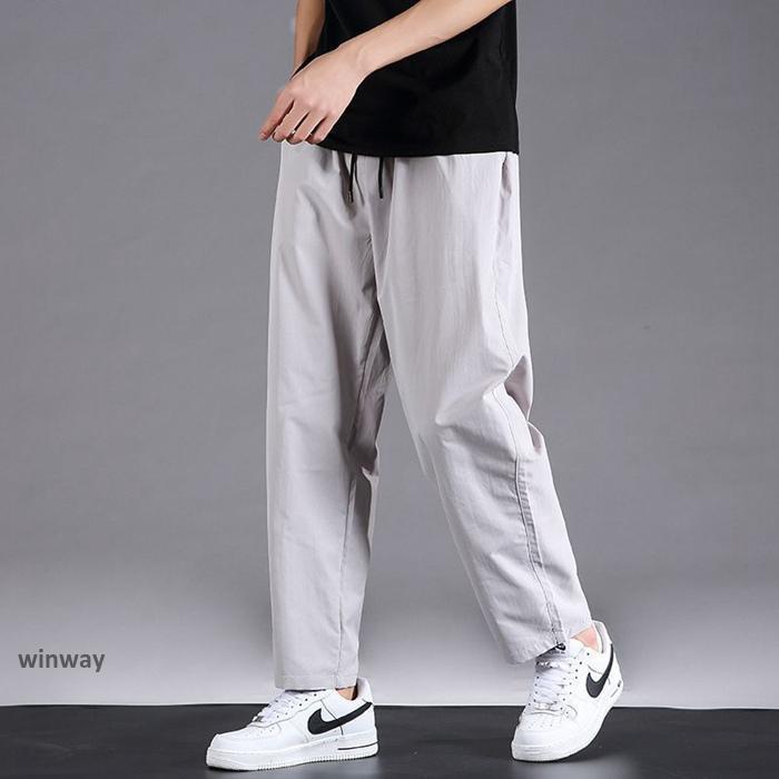 Grace Selectのカジュアルパンツ ストレートパンツ メンズ接触冷感 夏 涼しい ボトムス 涼感 ロングパンツ キレイめ 通勤 通学 無地｜アングル3