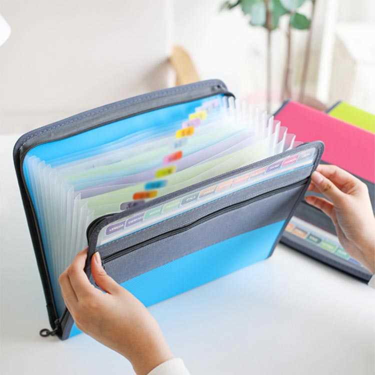 ファイルケース A4 ドキュメントファイルケース 13ポケット 書類ケース フォルダー...