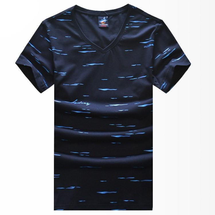 Rakuten - tシャツ メンズ 半袖 カットソー メンズ Vネック カジュアル リゾート 総柄