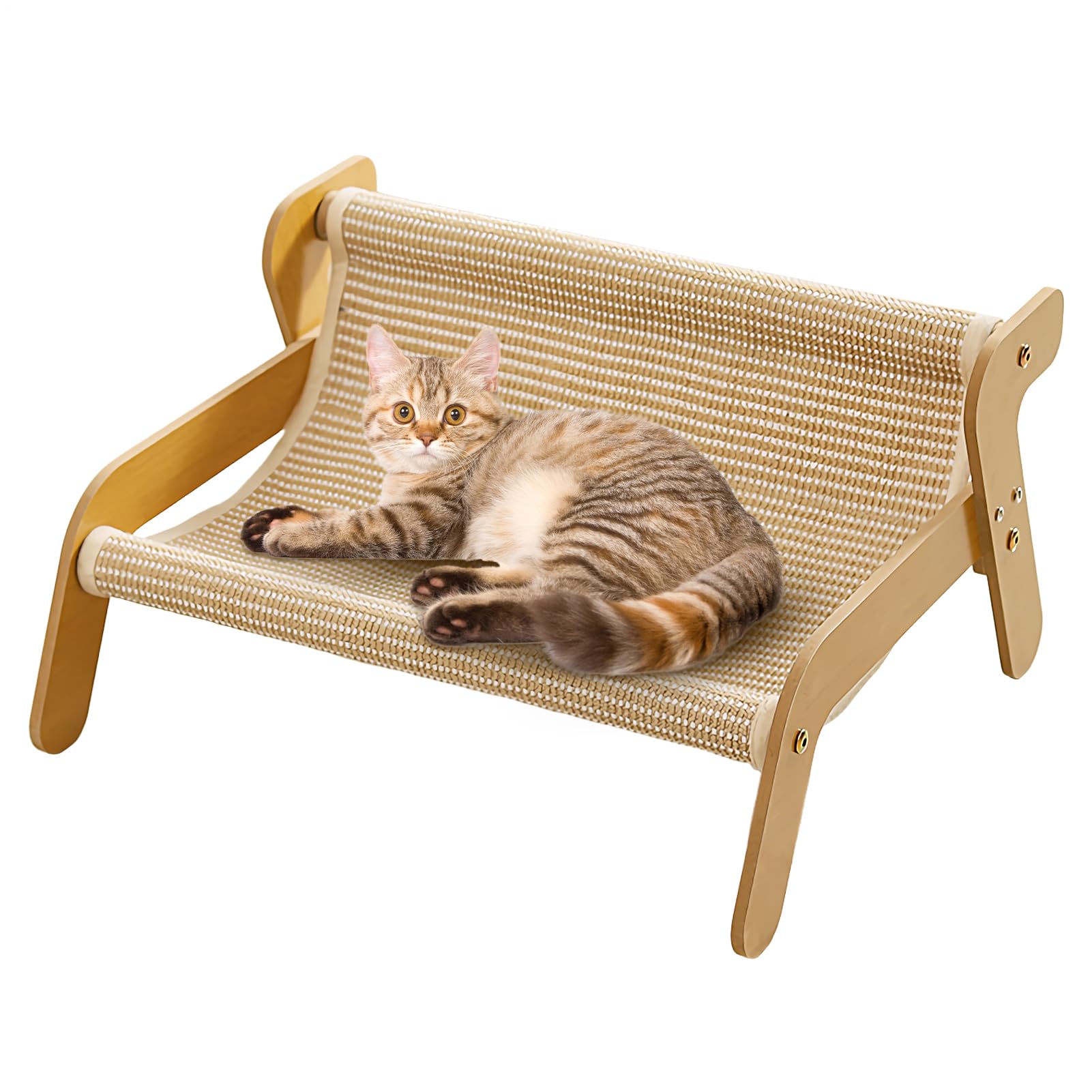 Rakuten - 猫 つめとぎ ベッド 猫用ベッド ハンモック 爪研ぎ スクラッチャー おしゃれ 木目調 家具調 猫用 爪とぎラウンジ 室内 休息 ペット用品 猫の爪とぎ 爪とぎハウス