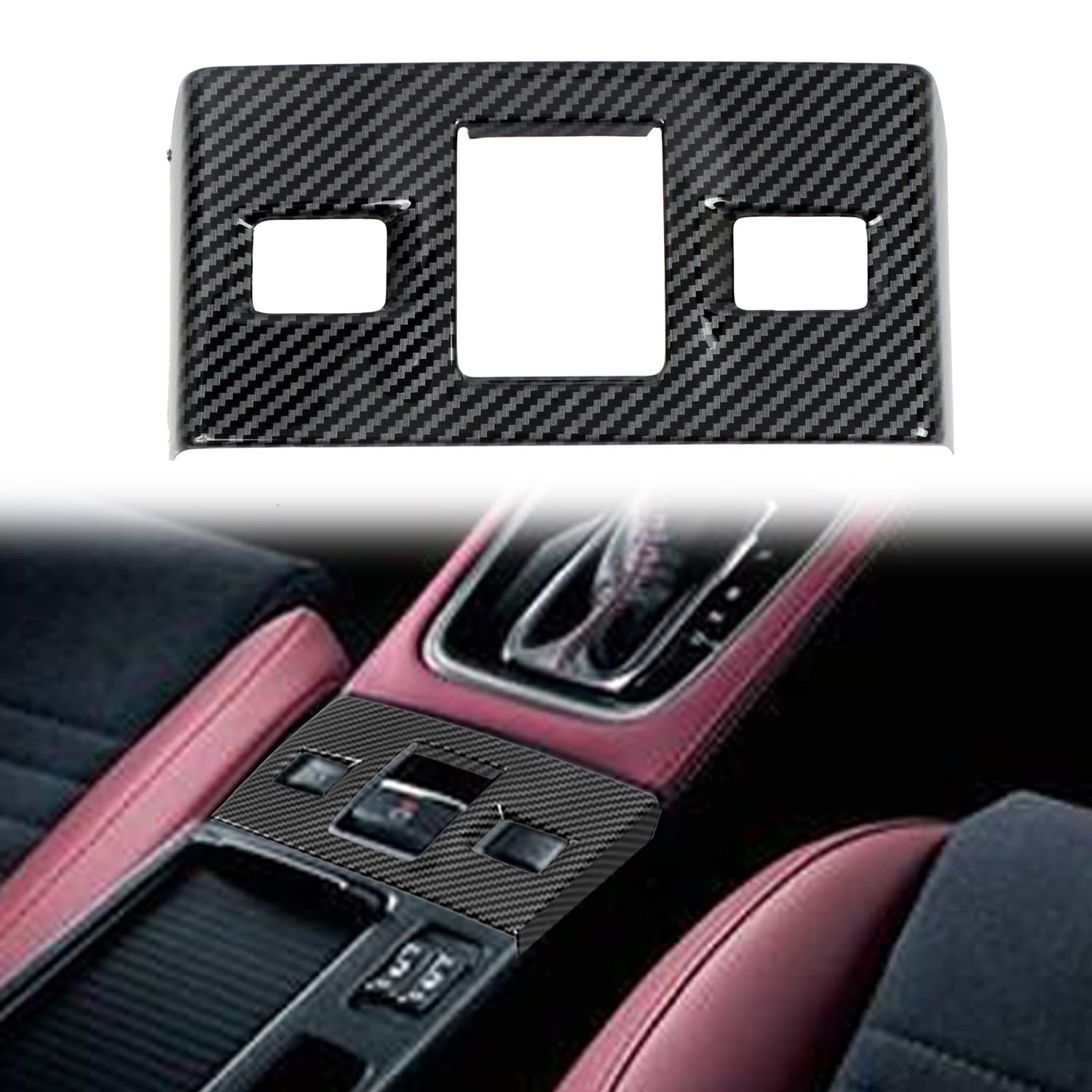スバル WRX S4 VAG WRX STI VAB レヴォーグ VMG /VM4 2014-2020に適用カーボン柄 コンソールスイッチパネル ギアシフト ボタン ステッカー 保護フレーム
