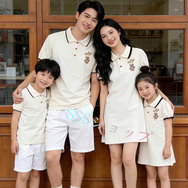 親子 ペアルック tシャツ ワンピース 夏服 親子コーデ 親子ペアtシャツ 半袖 コー...
