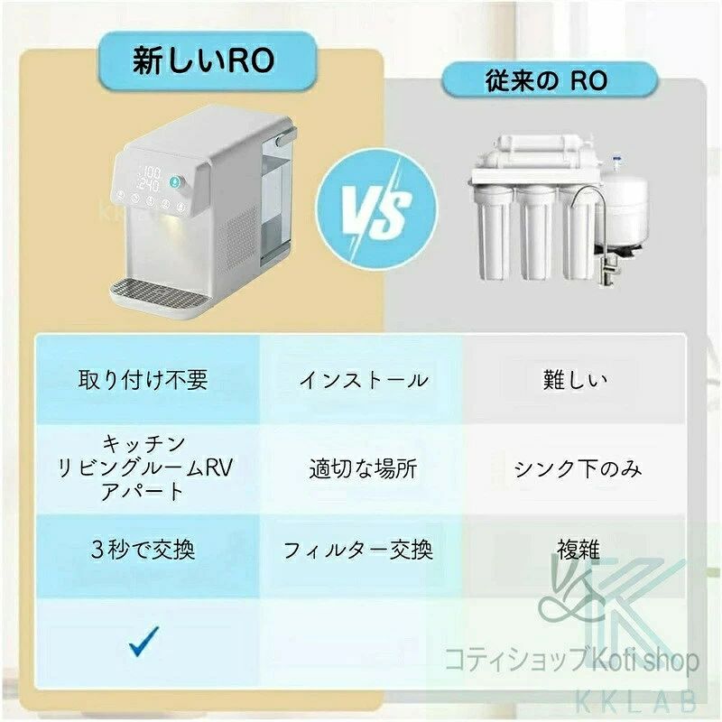ウォーターサーバー 温水 冷水 浄水器 卓上型温冷両用タイプ 電気ケトル 水飲み場 浄水型ウォーターサーバー 5L 家庭用 3秒瞬間熱湯 安全設計 簡単操作 ウォーターディスペンサー 節電対策 老人用 キッチン オフィスに最適タッチスクリーン 敬老の日 graceselect327-10062156 Grace Select サンプル画像2