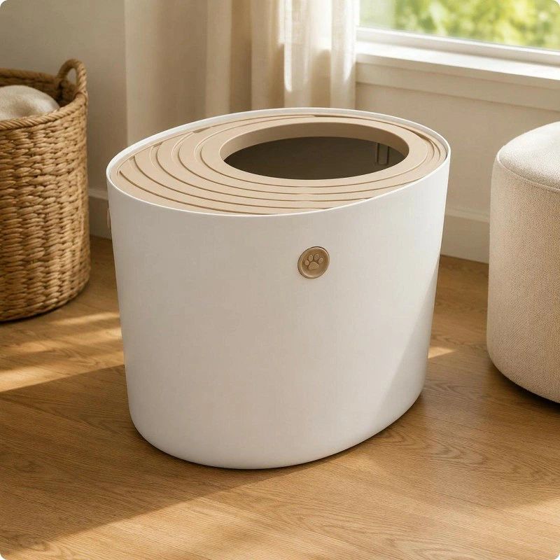 【製品概要】: 猫用トイレとして使いやすい、ドーム型猫トイレの大容量モデルです。上から入る猫トイレの形状で、猫が落ち着いて使いやすい設計になっています。【砂飛び対策】: 全密閉式トイレの構造が砂の飛び散りを抑え、トイレ周りをきれいに保ちやすくします。出入りの動きも自然で、室内での使い勝手を高めます。【快適性】: ほどよく囲われた空間が猫の視線や周囲の周囲の影響をやわらげ、安心して使いやすいのが特長です。静かに過ごしたい猫にも配慮したペット用品です。【お手入れ性】: シンプルなプラスチック製ボディで、毎日の掃除や砂の交換がしやすい実用設計です。飼い主の負担を減らし、清潔な状態を保ちやすくします。【室内向け】: においが広がりにくいように配慮された構造で、リビングや寝室の近くでも使いやすいです。日常の生活に自然になじむ、猫にも人にも心地よい空環境づくりに役立ちます。ご購入前のご案内 ● サイズについて：スタッフ間で測り方を統一していますが、実寸に1〜3cmの誤差がある場合がありますのでご了承ください。 ● 商品の色は、撮影時の光やモニターによって異なる場合がありますのでご注意ください。 ● 生地特性により匂いが感じられることがありますが、数日で気にならなくなります。 ● 他店舗と在庫を共有しているため、受注後に欠品となる場合があります。 ▼出荷前には全て検品を行っておりますが、万が一商品に不具合があった場合は、お問い合わせフォームよりご連絡くださいますようお願い申し上げます。営業日に対応いたしますのでご安心ください。【製品概要】: 猫用トイレとして使いやすい、ドーム型猫トイレの大容量モデルです。上から入る猫トイレの形状で、猫が落ち着いて使いやすい設計になっています。【砂飛び対策】: 全密閉式トイレの構造が砂の飛び散りを抑え、トイレ周りをきれいに保ちやすくします。出入りの動きも自然で、室内での使い勝手を高めます。【快適性】: ほどよく囲われた空間が猫の視線や周囲の周囲の影響をやわらげ、安心して使いやすいのが特長です。静かに過ごしたい猫にも配慮したペット用品です。【お手入れ性】: シンプルなプラスチック製ボディで、毎日の掃除や砂の交換がしやすい実用設計です。飼い主の負担を減らし、清潔な状態を保ちやすくします。【室内向け】: においが広がりにくいように配慮された構造で、リビングや寝室の近くでも使いやすいです。日常の生活に自然になじむ、猫にも人にも心地よい空環境づくりに役立ちます。