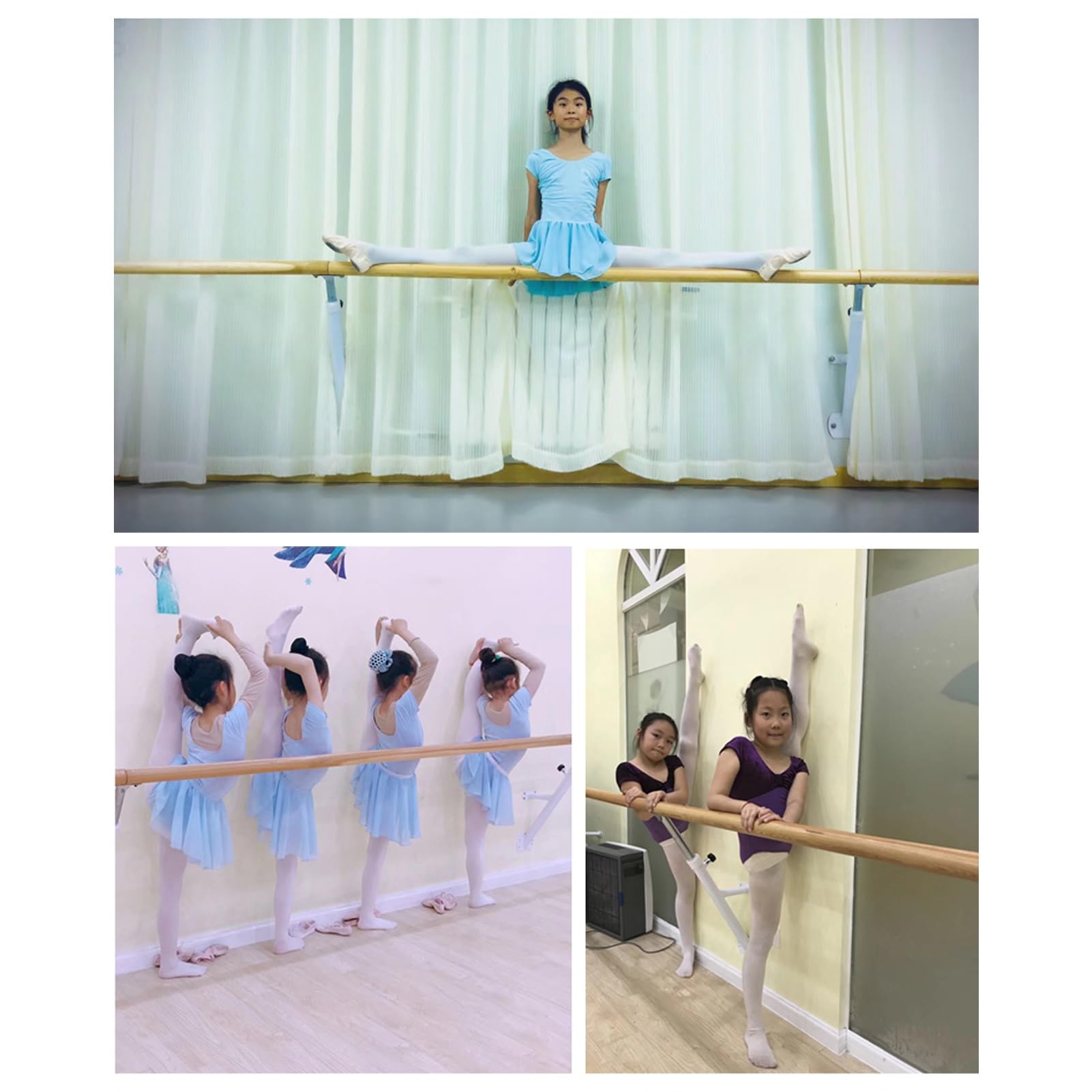 調節可能な壁掛けバレエバレ。ホームダンスワークアウト、スタジオトレーニング、フィットネスルーチンに。ダンス練習やエクササイズ愛好家に最適。 graceselect327-10064129 Grace Select サンプル画像3