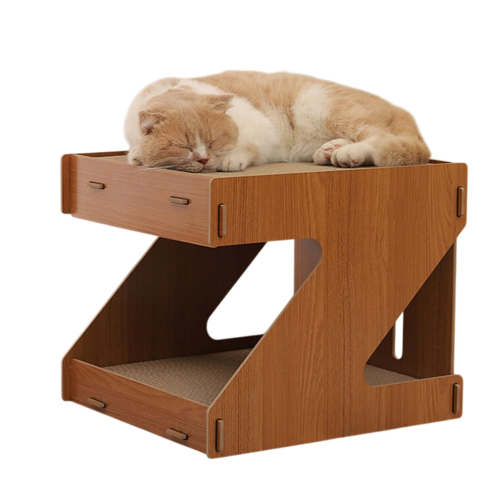 猫 爪とぎ ハウス 型 2階建て強化ダンボール キャットハウス 猫ベッド 爪研ぎ 大型猫 シニア猫対応 省スペース 家具保護 ストレス解消