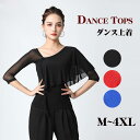 社交ダンス トップス 社交ダンス衣装 トップス 大きいサイズ ダンス用シャツ 透け感 五分袖 ダンスTシャツ 社交ダンス ラテンダンス ダンスウェア 練習着 カ...