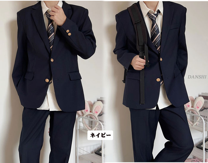 男子高生 男の子スーツ 上下セット 卒業式 入学式 ブレザー スクール制服 スーツジャケット 長袖 ブラック ネイビー 男子高校生 制服 フォーマル 男子中学生 大きいサイズ スクール 文化祭 高校生 入学 学生服 学生制服 S M L XL XXL 3XL 4XL dt619c0c0lc