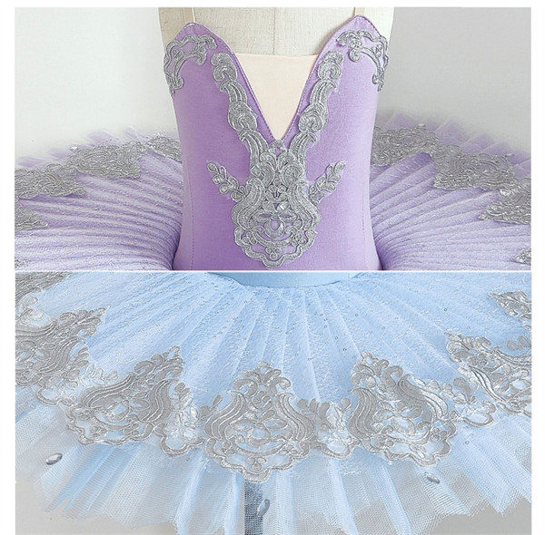 子供 バレエレオタード 衣装 ダンス チュチュ コンクール 演出 大きいサイズ 子供バレエ 子供用舞台衣装 バレエ発表会 レオタード バレエ ワンピース 女の子 可愛い ダンス服 新体操 ダンスウェア Tutuスカート 練習着 パープル 水色