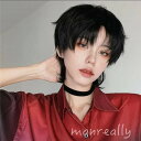 ウィッグ メンズ 黒髪 短髪 かつら 自然 フルウィッグ コスプレ 男装 おしゃれ ナチュラル かっこいい 可愛い ショート 耐熱ウィッグ 黒 小顔効果抜群 コ...