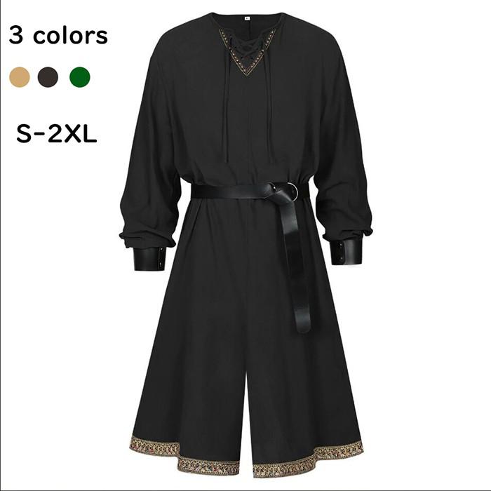 ハロウィン バイキング海賊 コスチューム ハロウィン衣装 仮装 かわいい おしゃれ ハロウィンコスプレ ブラック グリーン ブラウス mj014j5j5sa