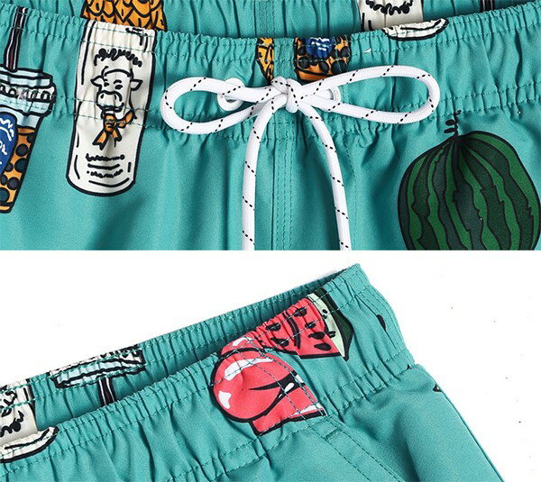 水着 メンズ サーフパンツ 速乾 ショートパンツ 短パン 水陸両用 総柄 ビーチパンツ 大きいサイズ 海パン スイムパンツ リゾート 海 プール 行楽 レジャー 旅行 サーフィン グリーン S/M/L/LL/3L/4L eh129jc