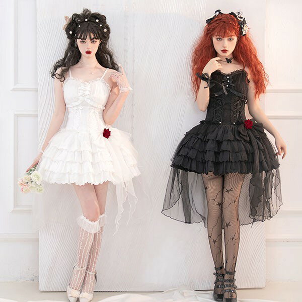 ロリータ ワンピース 可愛い プリンセスドレス お姫様 Lolita ロリータ服 リボン フリル 可愛いコスチューム コスプレ衣装 文化祭 学園祭 かわいい 萌え イベント ロリータファションh1015lalajc 1