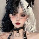 フルウィッグ レディース ふんわり前髪 前髪あり 原宿風 かつら ぱっつん前髪 コスプレ 可愛い コスチューム 仮装 大人用 文化祭 イベント 学園祭 文化祭 学芸会 舞台 演劇 変装 ハロウィン 黒×白