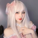 フルウィッグ レディース ふんわり前髪 前髪あり 原宿風 かつら ぱっつん前髪 コスプレ 可愛い コスチューム 仮装 大人用 イベント 学園祭 文化祭 学芸会 舞台 演劇 変装 ハロウィン 白(4)
