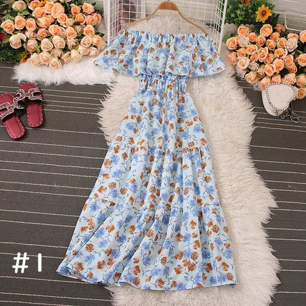 リゾートワンピ サマーワンピース レディース 花柄 オフショルダードレス 夏ワンピ...