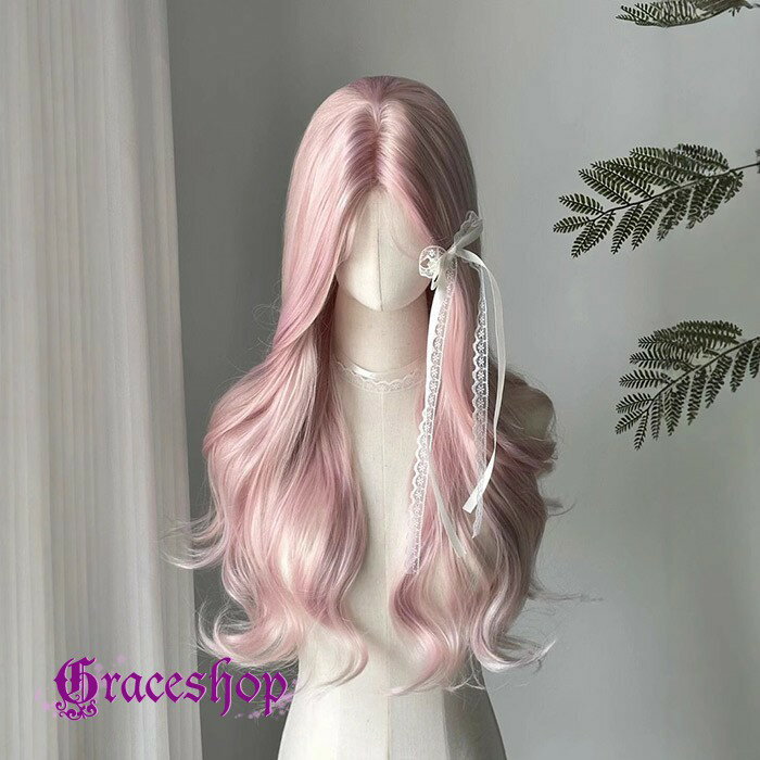 ウィッグ レディース フルウィッグ ロング ピンク 巻き髪 コスプレ 個性的 パーティー イベント ロリータ ハロウィン ゴスロリ コスチューム 原宿風 仮装 超自然 かつら wig Lolita 小顔 文化祭 学園祭 dp016m6m6sa