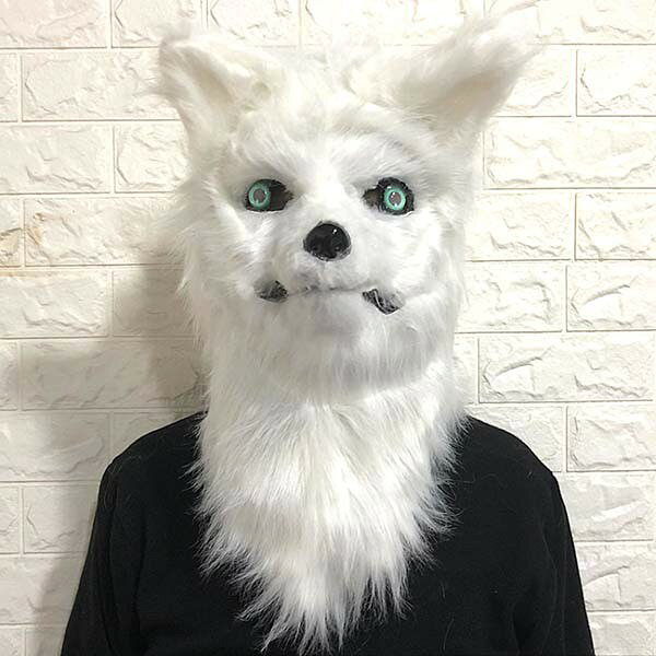 口が開けられるマスク 狐 狼 コスプレ ラバーマスク フルマスク お面 仮装 余興 パーティグッズ ハロウィン コスプレ 動物 なりきり 面白い 被り物 ゲーム 宴会 忘年会 仮装 変装 be010n1n1jc graceshop-2-10018870 グレースショップ サンプル画像3