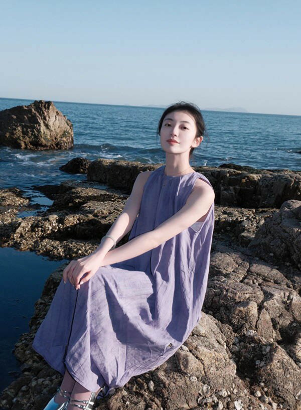 リゾートワンピ 大人可愛い 夏ワンピース ノースリーブ ゆったり リゾートワンピー...