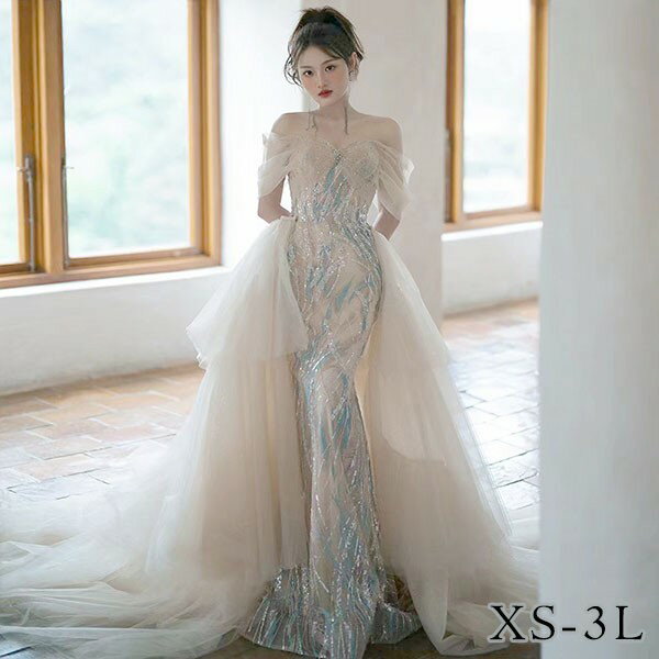 Rakuten - マーメイドドレス 大人 ピアノ 発表会 ロングドレス 小さいサイズ キラキラ オフショルダー 演奏会 結婚式 母親 演奏会用ドレス ロング 披露宴 レディース 演奏会ドレス ピアノ発表会 韓国 イブニングドレス パーティードレス ワンピース 二次会 花嫁 dg270n1