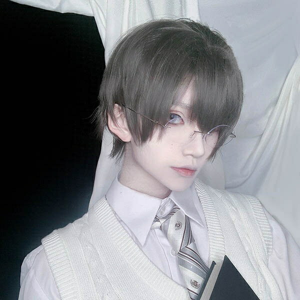 ウィッグ メンズ 短髪 かつら 超自然 フルウィッグ コスプレ おしゃれ 男装 可愛い ショート 耐熱ウィッグ グレー 小顔効果抜群 コスチューム ハロウィン イベント 文化祭 学園祭 韓国ファッション dp054n1