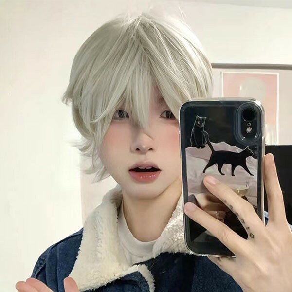 Rakuten - ウィッグ メンズ 男装 短髪 かつら フルウィッグ ショートウィッグ コスプレウィッグ 可愛い ショート ショートヘア 演劇 自然 前髪あり コスプレ おしゃれ かっこいい 可愛い 耐熱ウィッグ 小顔効果抜群 コスチューム 文化祭 学園祭 イベント dq099n1n1ze