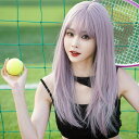 ウィッグ フルウィッグ ストレート ロング レディース ハロウィン ふんわり前髪 ぱっつん原宿風 かつら ぱっつん前髪 コスプレ 可愛い 耐熱ウィッグ コスチュ...