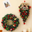 クリスマスリース フェイク リース 玄関ドア 壁飾り インテリア 屋外 ギフト 北欧 おしゃれ 自宅 お店 cm049t2t2d7
