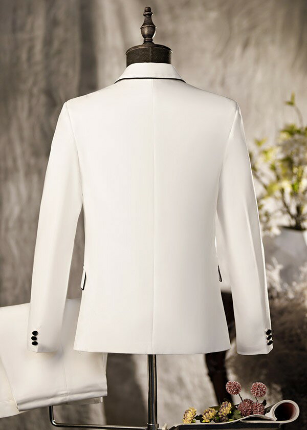 タキシード メンズ スーツ フォーマル 結婚式 演奏会 舞台 イブニングコート 紳士服 男性 ビジネス メンズスーツ リボン付き ステージ ステージ 合唱団 演出 発表会 ホワイト S M L 2L 3L 4L dt076t2t2jc